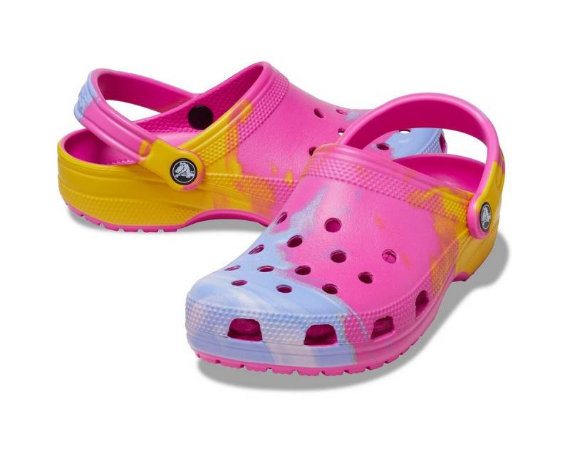 Crocs Sandale Classic Ombre Clog pink/multi Damen - 1 Paar Badeschuh von Crocs
