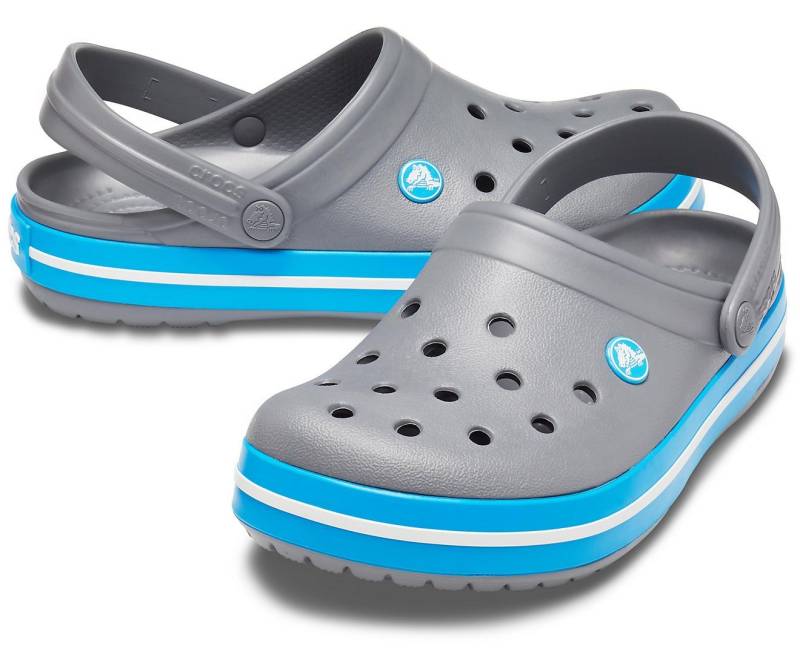 Crocs Sandale Crocband Clog charcoalgrau/ocean Herren/Damen Badeschuh von Crocs