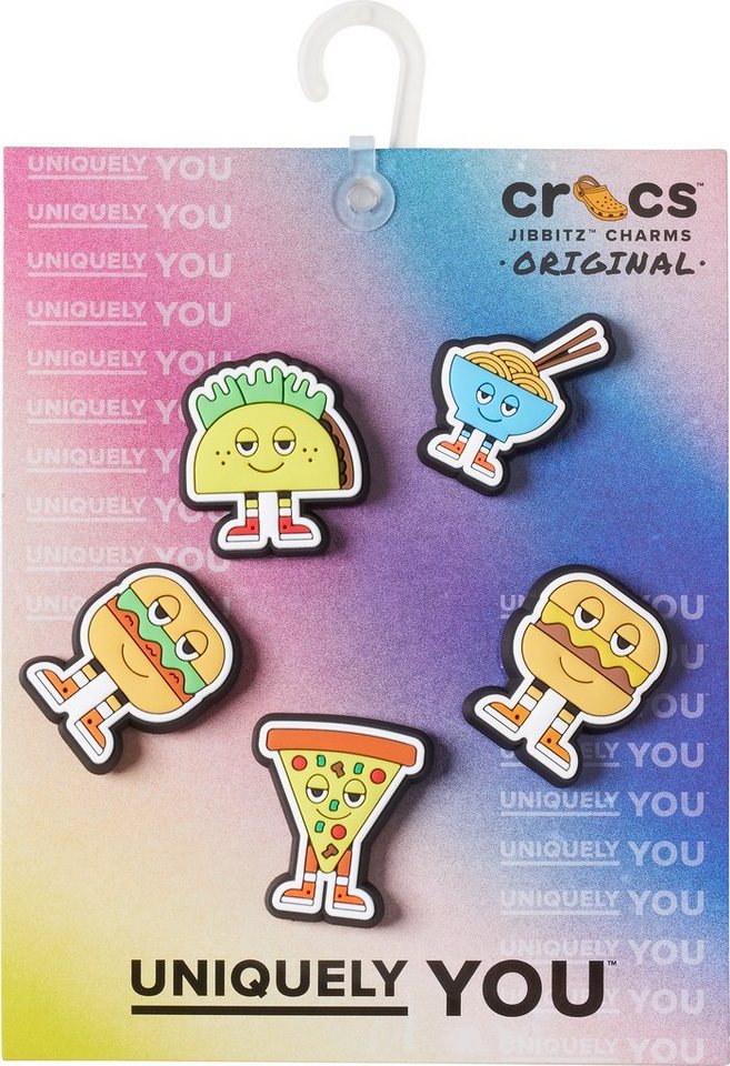 Crocs Schuhanstecker Jibbitz™ Chill Foods (Set, 5-tlg., Kein Spielzeug. Nicht für Kinder unter 3 Jahren geeignet), mit farbenfrohen Motiven von Crocs