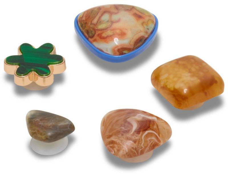 Crocs Schuhanstecker Jibbitz™ Crafted Stones (Set, 5-tlg., Kein Spielzeug. Nicht für Kinder unter 3 Jahren geeignet), Charm Anstecker von Crocs