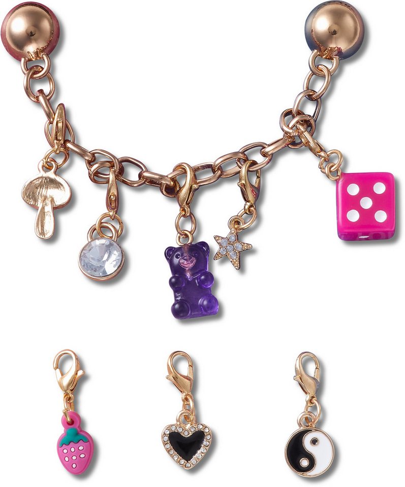 Crocs Schuhanstecker Jibbitz™ "Custom Charm Chain" (Set, 5-tlg., Kein Spielzeug. Nicht für Kinder unter 3 Jahren geeignet), Schuh-Dekoration mit Charm-Kette und Anhängern von Crocs