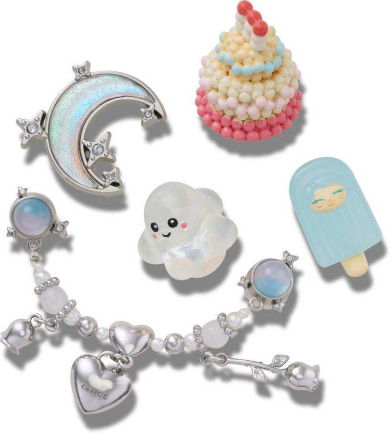 Crocs Schuhanstecker Jibbitz™ Iridescent Summer (Set, 5-tlg., Kein Spielzeug. Nicht für Kinder unter 3 Jahren geeignet), Charm, Anstecker für Crocs Schuhe von Crocs