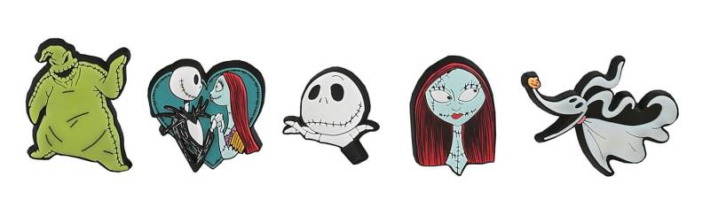 Crocs Schuhanstecker Jibbitz™ Nightmare before Christmas (Set, 5-tlg., Kein Spielzeug. Nicht für Kinder unter 3 Jahren geeignet), Charms mit ikonischen Weihnachtsmotiven "Nightmare before Xmas" von Crocs