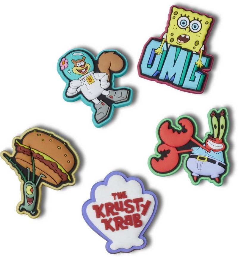 Crocs Schuhanstecker Jibbitz™ Spongebob (Set, 5-tlg., Kein Spielzeug. Nicht für Kinder unter 3 Jahren geeignet), Anstecker mit verschiedenen Motiven von Crocs