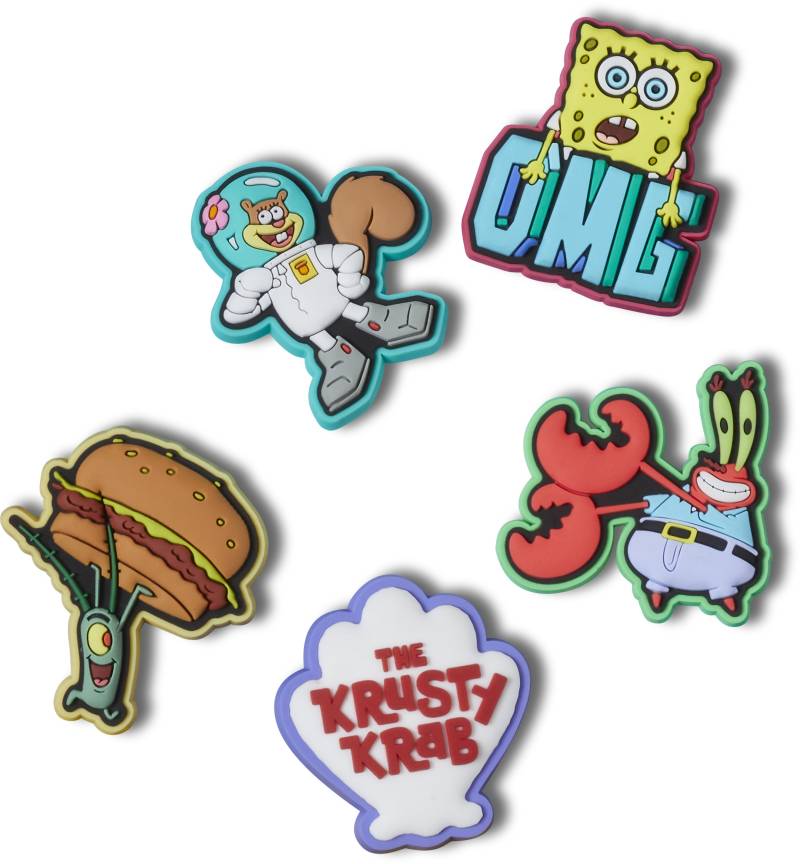 Crocs Schuhanstecker "Jibbitz™ Spongebob" Set, Kein Spielzeug. Nicht für Kinder unter 3 Jahren geeignet, 5 Stk. tlg. Anstecker mit verschiedenen Motiven von Crocs