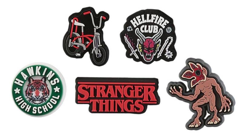 Crocs Schuhanstecker Jibbitz™ Stranger Things Netflix (Set, 5-tlg., Kein Spielzeug. Nicht für Kinder unter 3 Jahren geeignet), Netflix Fan Anstecker, Schuh Charms von Crocs
