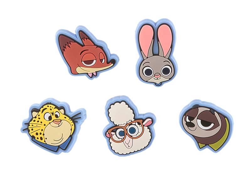 Crocs Schuhanstecker "Jibbitz™ Zootopia" Set, Kein Spielzeug. Nicht für Kinder unter 3 Jahren geeignet, 5 Stk. tlg. Charm, Anstecker, Set mit Zoomania Motiven von Crocs