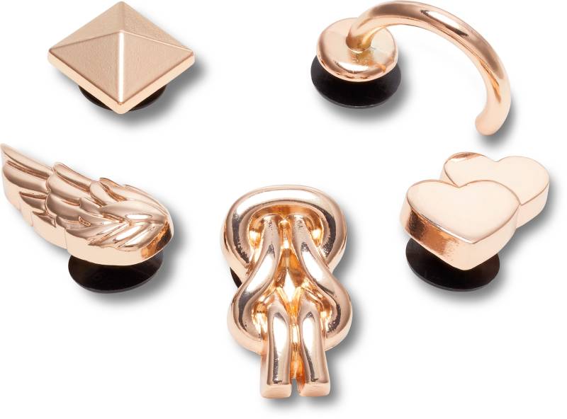 Crocs Schuhanstecker "Jibbitz - Elevated Gold Gurl" Set, Kein Spielzeug. Nicht für Kinder unter 3 Jahren geeignet, 5 Stk. tlg., Schuh Charms im stilvollen Design von Crocs