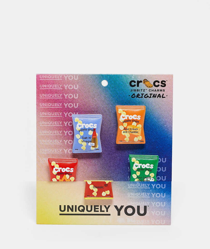 Crocs - Set mit Jibbitz-Ansteckern im Chips-Design-Bunt von Crocs