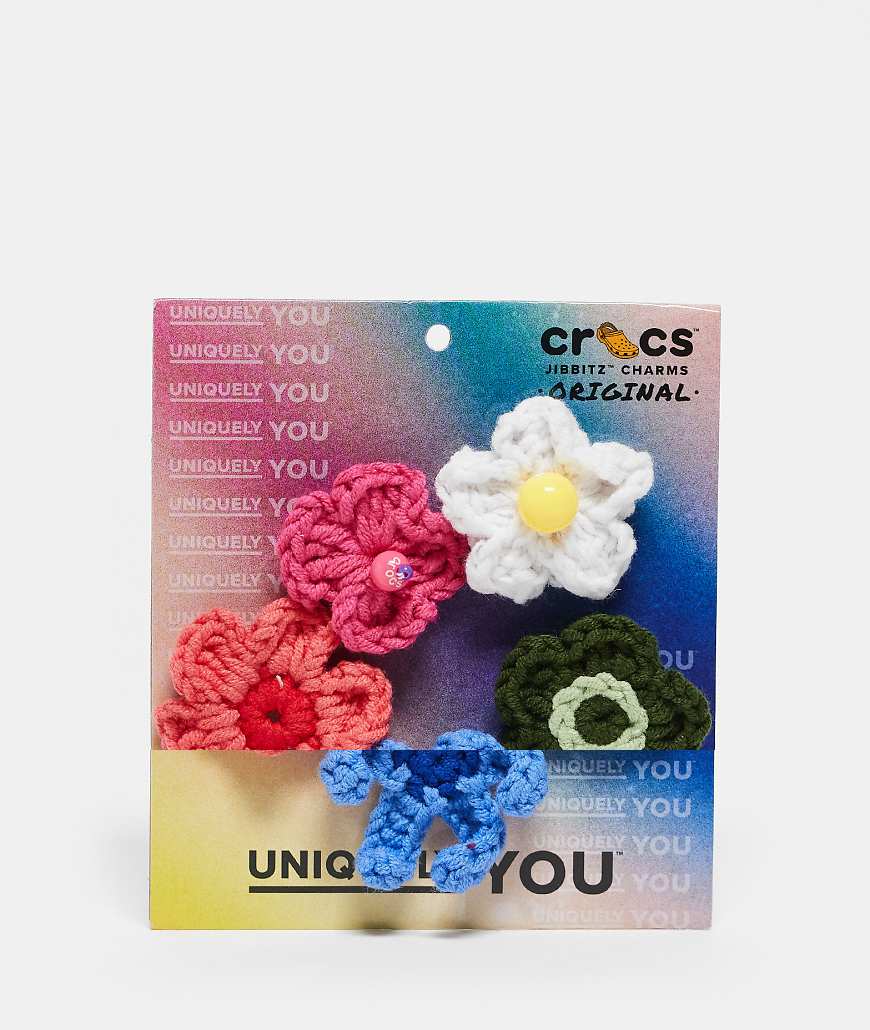 Crocs - Set mit gehäkelten Jibbitz-Ansteckern im Blumen-Design-Bunt von Crocs