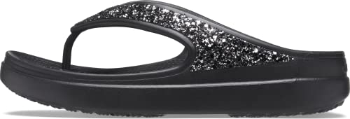 Crocs Women's Sloane Embellished Wedge Flip Flops, Schwarz Glitter, 36-37 EU von Crocs