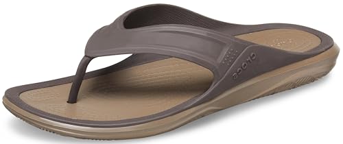 Crocs Swiftwater Wave Flip-Flops für Herren | Sandalen, Espresso/Walnuss, 43 EU von Crocs