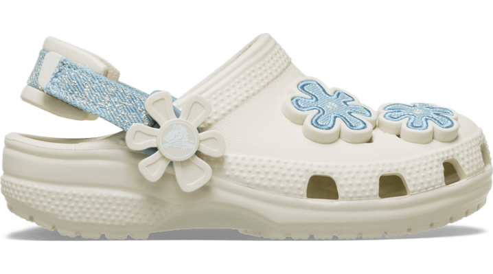Crocs | Kinder | Toddler Classic Denim Flower Adjustable Backstrap  | Clogs | Braun | 23 von Crocs