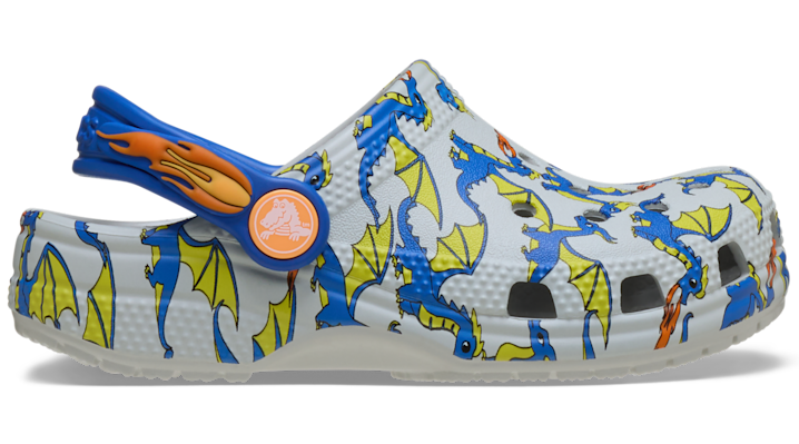 Crocs | Kinder | Toddler Classic Dragon Graphic  | Clogs | Weiß | 20 von Crocs