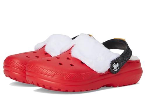Crocs Uni-Kinder Classic Holiday gefütterte Clogs (kleines großes Kind), Varsity Red/Multi, 30.5 EU von Crocs