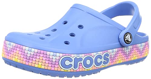 Crocs Unisex Bayaband Chevron Band Klomp Sandal, Pulver Blau Multi, 8 UK Men/ 9 UK Women (M9W11) von Crocs