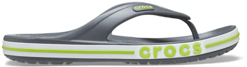 Crocs Unisex's Bayaband Flip Flop,Slate Grey/Lime Punch,42/43 EU von Crocs