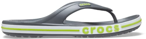 Crocs Unisex's Bayaband Flip Flop,Slate Grey/Lime Punch,45/46 EU von Crocs