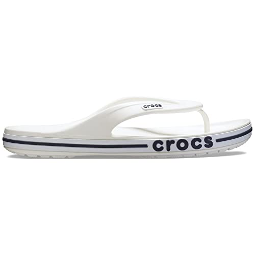 Crocs Unisex's Bayaband Flip Flop,White/Navy,43/44 EU von Crocs