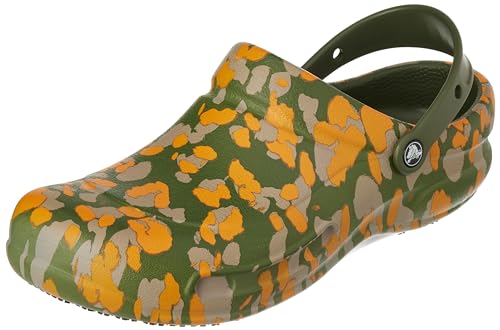 Crocs Unisex Erwachsene Bistro Work Graphic Clog Clog, Army Green/Multi, 36/37 EU von Crocs