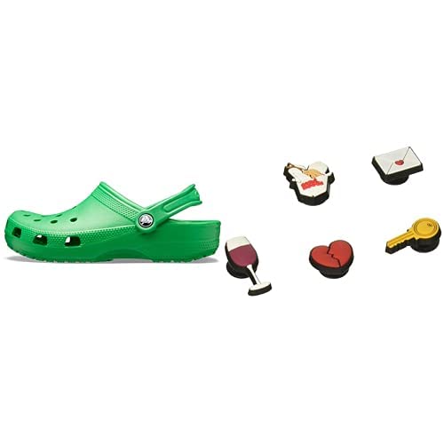 Crocs Unisex Classic Clog, Grass Green, 51/52 EU Jibbitz-Schuhanstecker 5er-Set | Individualisieren Jibbitz Night In One-Size von Crocs