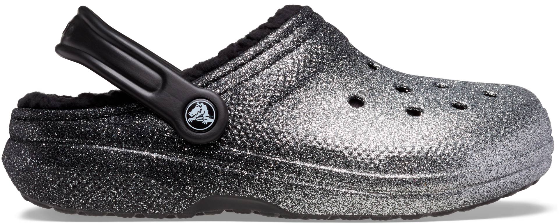 Crocs | Unisex | Classic Glitter Lined  | Clogs | Schwarz | 36 von Crocs