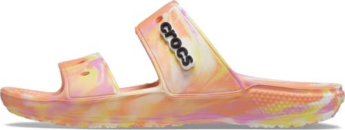 Crocs Unisex Classic Marmorierte Sandale Clog, Papaya Multi, 43/44 EU von Crocs