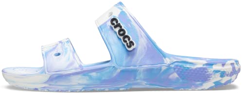 Crocs Unisex Classic Marmorierte Sandale Clog, Weißer Sauerstoff, 45/46 EU von Crocs