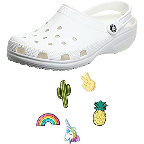 Crocs Unisex Classic Pantoffeln + Jibbitz-Schuhanstecker 5er-Set von Crocs