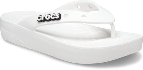 Crocs Damen Classic Platform Flip W Holzschuh, Weiß, 37 EU von Crocs