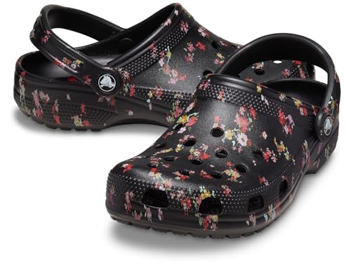 Crocs Unisex Classic Printed Floral Clogs Holzschuh, Black Ditsy, 41 EU von Crocs