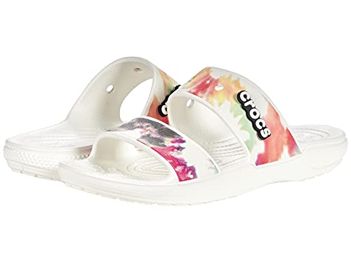 Crocs Unisex Classic Tie-Dye Graphic Sandalen, White Multi, 41/42 EU von Crocs