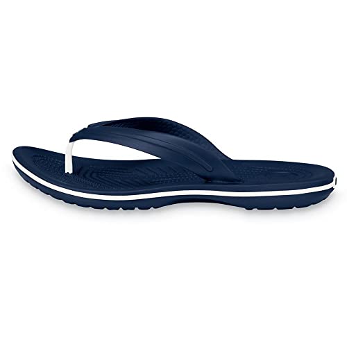 Crocs Crocband Flip-Sandalen – Unisex Flip-Sandalen für Erwachsene – Wasserdichte, schnell trocknende Flip-Flops – Navy – Größe 39-40 von Crocs