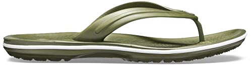 Crocs Unisex Crocband Flip Flip Flops, Army Green White, 37/38 EU von Crocs