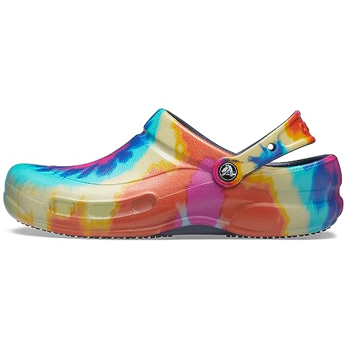 Crocs unisex-adult Bistro Graphic Clog Clog, Tie Dye/Navy, 45/46 EU von Crocs