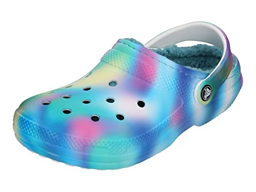 Crocs Unisex-Erwachsene Classic Lined Tie Dye Clogs, Reines Wasser/Multi Solarized, 37/38 EU von Crocs