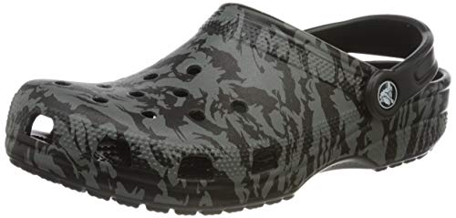 Crocs Unisex-Erwachsene Classic Printed Camo Clogs, Schwarz (Black 001), 43/44 EU von Crocs