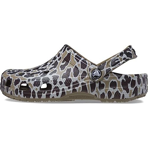 Crocs Unisex-Erwachsene Clogs Classic Animal Print | Zebra und Leopard Schuhe, Khaki/Leopard, 37/38 EU von Crocs