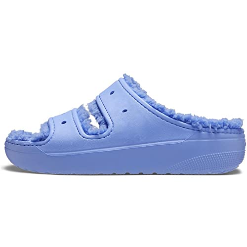 Crocs Unisex-Erwachsene Klassische gem tliche Plateau-Sandalen | flauschige Hausschuhe, Moon Jelly, 45/49 EU von Crocs