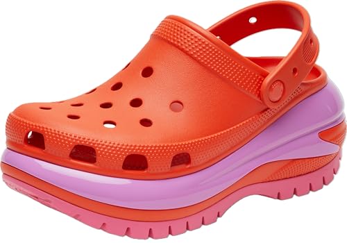 Crocs Mega Crush Clog - Unisex Clogs - Thermoplastic Upper - Adjustable Ankle-Sling - Flexible - Rubber Tread, lava, 39/40 EU von Crocs