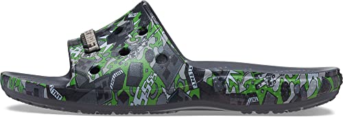 Crocs Unisex Erwachsene Minecraft Classic Slide Badeschlappen, Multi, 48/49 EU von Crocs
