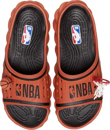 Crocs Unisex-Adult NBA Echo Slide Sandal, Orange/Abendrot im Zickzackmuster (Sunset Chevron), 37/38 EU von Crocs