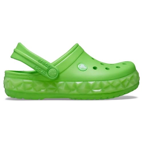 Crocs Unisex Kinder Crocband Clog K, Geo Glow Band Green Slime, 33 EU von Crocs