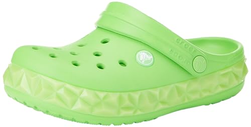 Crocs Unisex Kinder Crocband Clog K, Geo Glow Band Green Slime, 35 EU von Crocs