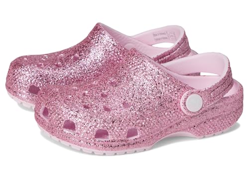 Crocs Unisex Kinder Classic Chunky Glitter Clog T Holzschuh, Pink Milk von Crocs