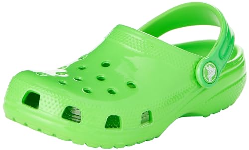Crocs Unisex Kinder Classic Clog K Holzschuh, Neon Highlighter Green Slime, 30/31 EU von Crocs