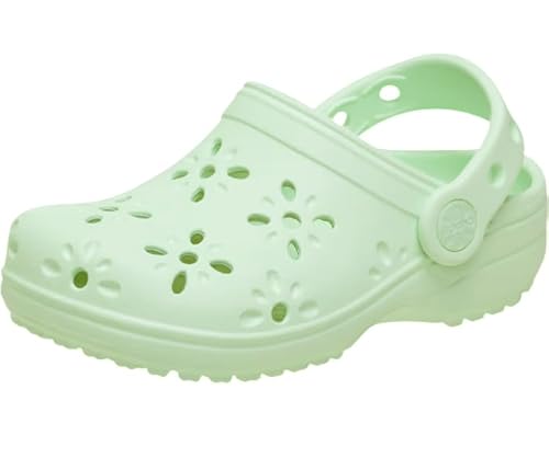 Crocs Unisex Kinder Classic Floral Cut Out Clog K Clog, Jade Tint, 30/31 EU von Crocs
