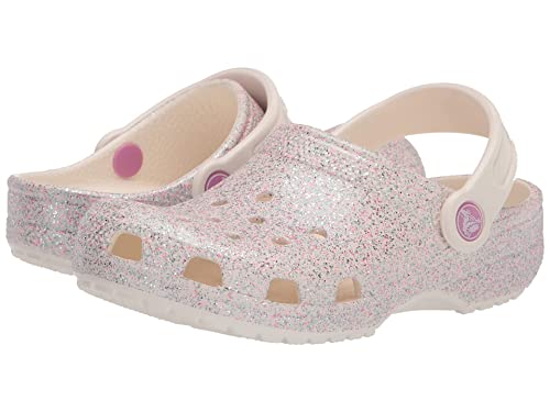 Crocs Unisex Kinder Classic Glitter Clog T Holzschuh, Auster, 19/20 von Crocs