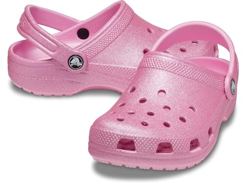 Crocs Unisex Kinder Classic Glitter Clog T Clog, Pink Tweed Glitter, 20/21 EU von Crocs