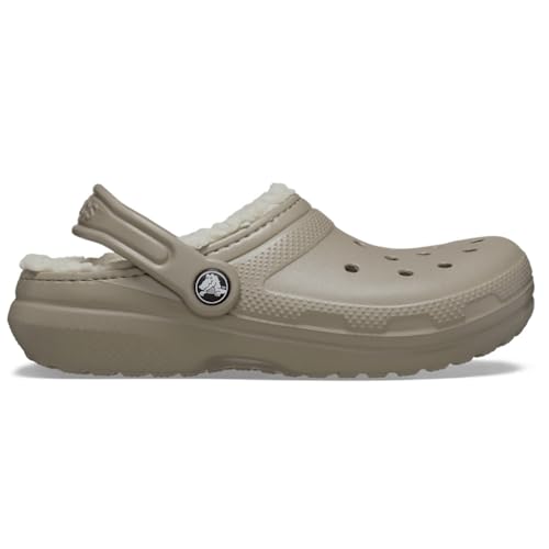 Crocs Unisex Kinder Classic Lined Clog K Clog, Mushroom/Bone, 30/31 EU von Crocs